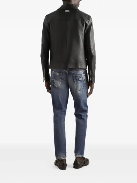 Palton Dolce & Gabbana din piele negru