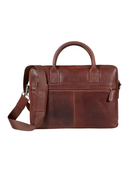 Torba na laptopa Howard London skórzana brązowa