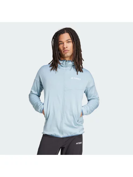 Bunda Terrex Xperior CLIMAWARM Light Fleece Hooded šedá