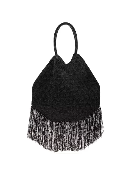 Pletena torbica Akep na rese crna