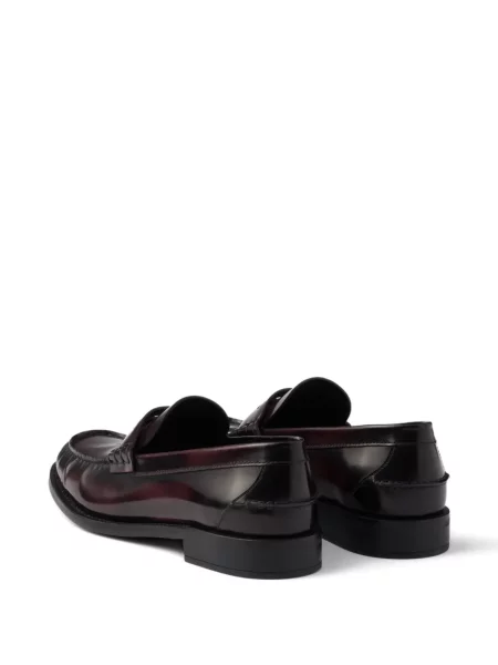 Pantofi loafer Prada din piele roșu