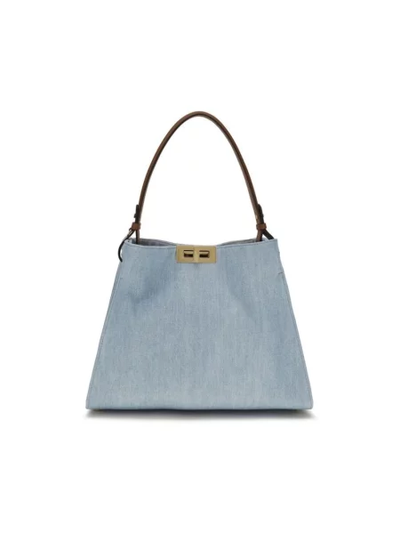 Torebka hobo Fendi niebieska