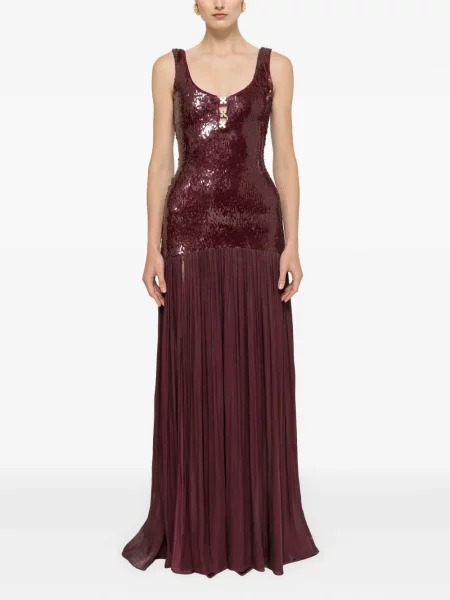 Rochie maxi Nissa cu paiete roșu