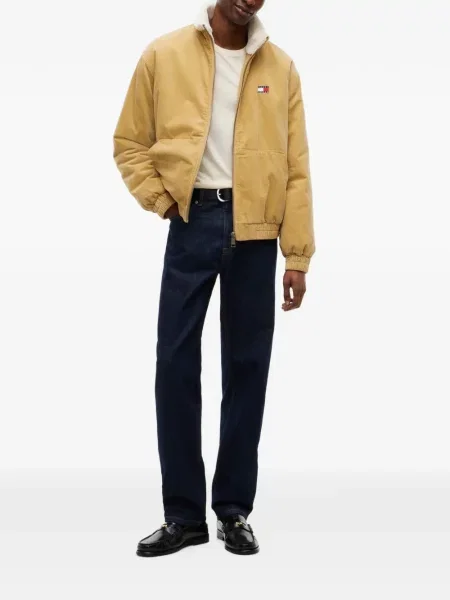 Gulerat geacă Tommy Hilfiger de catifea cord galben