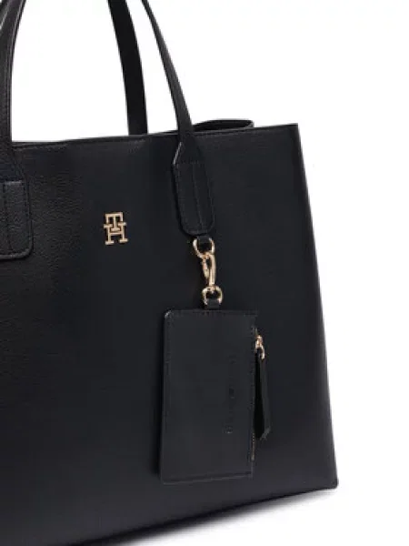 TOMMY HILFIGER Pirkinių krepšys juoda