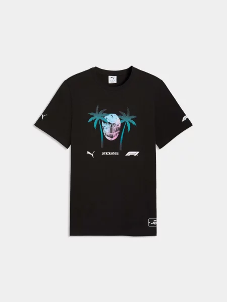 Жіноча Футболка PUMA F1 Miami Tee комбінований верх чорний