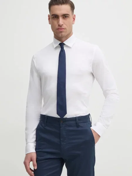 BOSS Orange ing férfi galléros slim fehér