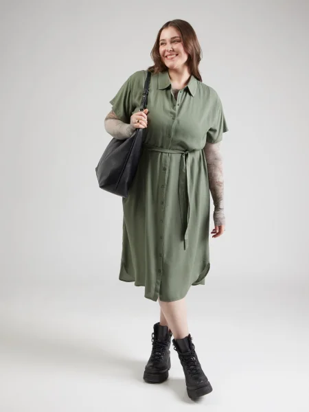 Vero Moda Curve Rochie tip bluză VMBUMPY închis verde