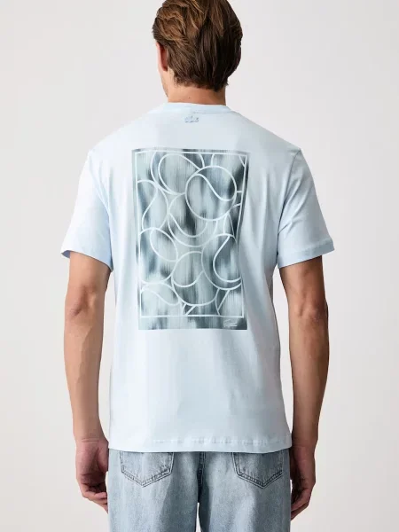 Lacoste tricou sport pentru bărbați din albastru
