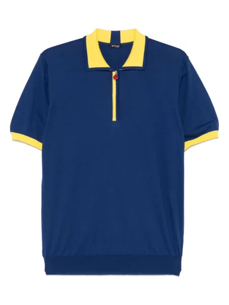 Tricou polo Kiton albastru