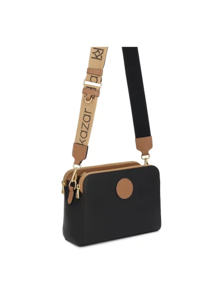 Torebka crossbody Kazar skórzana czarna