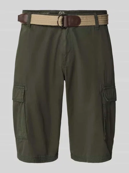 Szorty cargo o kroju regular fit z paskiem Lerros