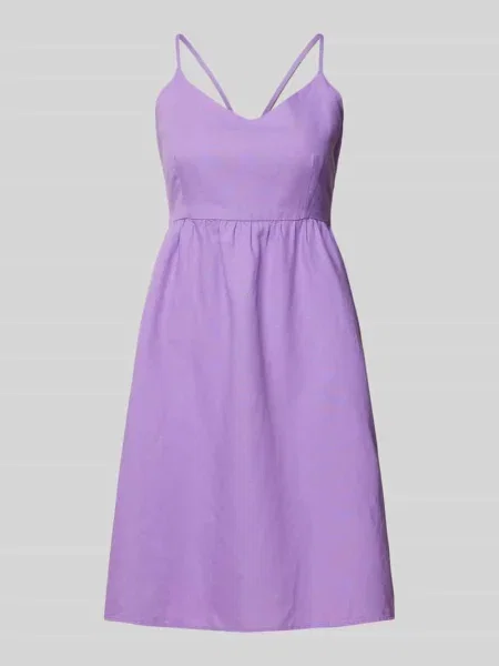 Sukienka o długości do kolan z mieszanki lnu i bawełny z wycięciem Marc O'polo Denim