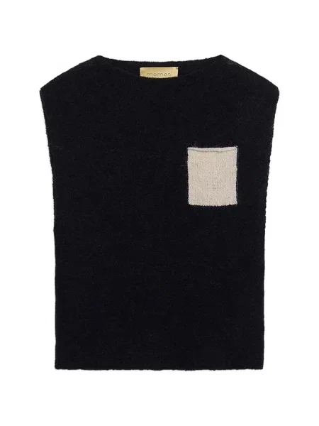 Vestă Momoni tricotate negru