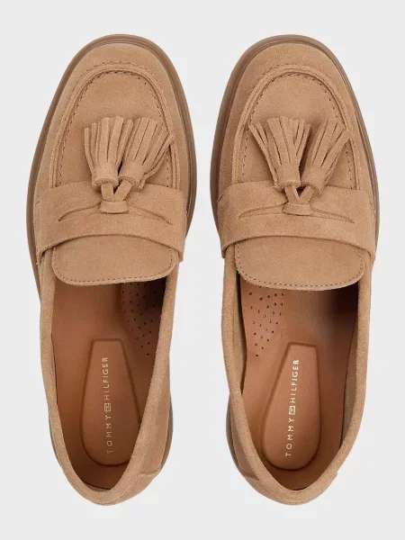Замшеві лофери Tommy Hilfiger бежеві