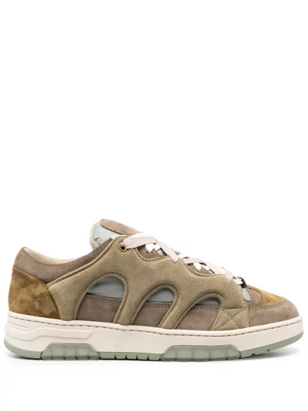 Sneakerși Paura cu șireturi din dantelă verde