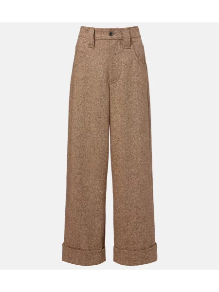 Pantaloni Brunello Cucinelli de lână bej