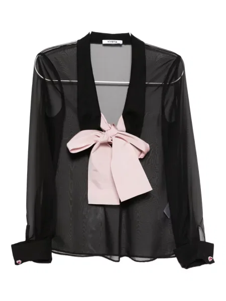 Cămașă Vivetta cu mâneci lungi lungă negru