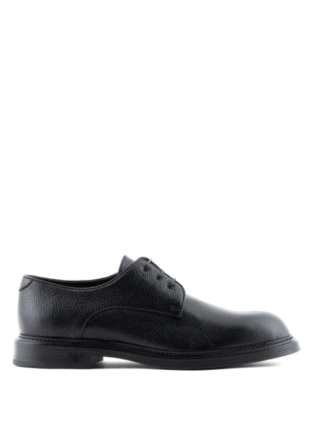 Pantofi derby Emporio Armani cu șireturi din piele negru