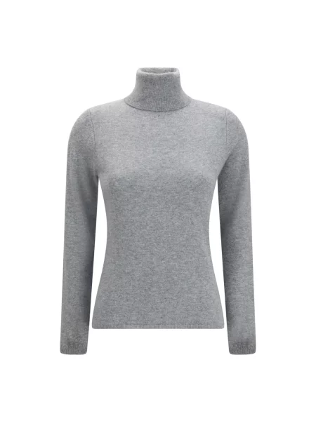 Sweter z golfem Allude z kaszmiru szary