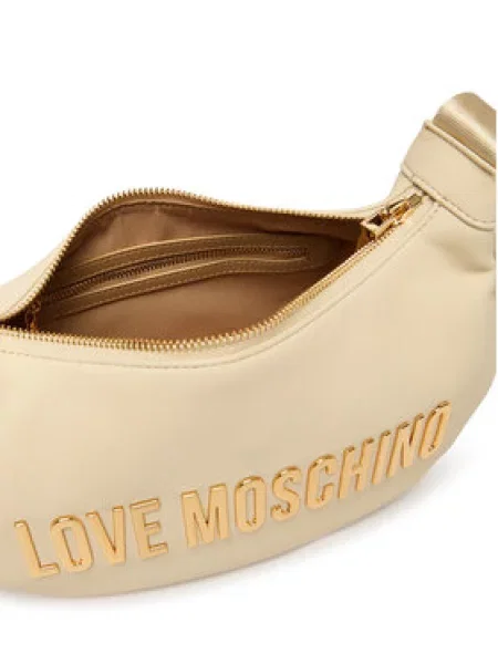 Love Moschino torbica polumjesec za žene od imitacije kože bež