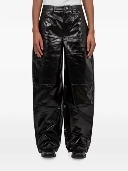 Pantaloni Séfr din piele negru