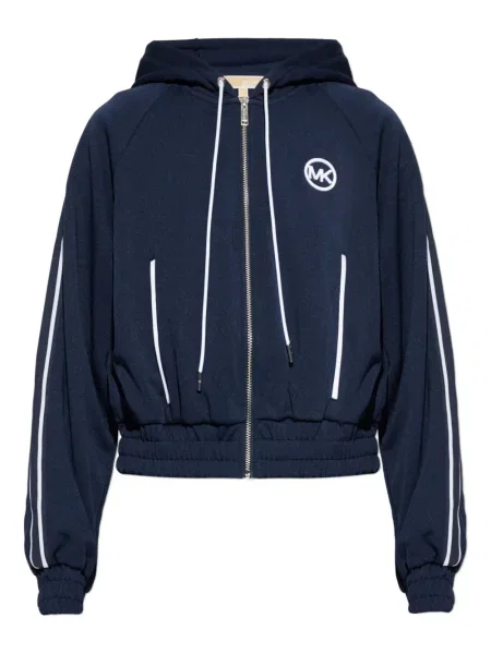 Top Michael Michael Kors cu tepi plisat de costum albastru