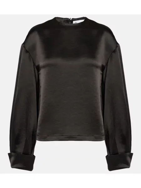 Top Jw Anderson din satin negru