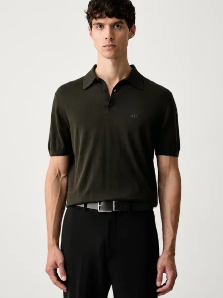 Tricou polo Armani Exchange verde