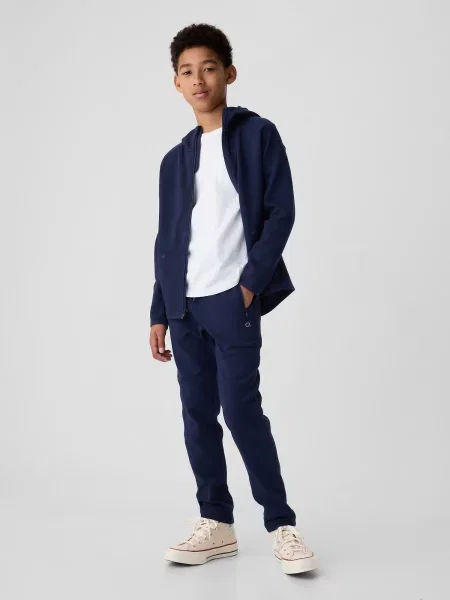 Pantaloni sport copii Gap alb