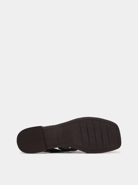 Кожаные босоножки Clarks черные