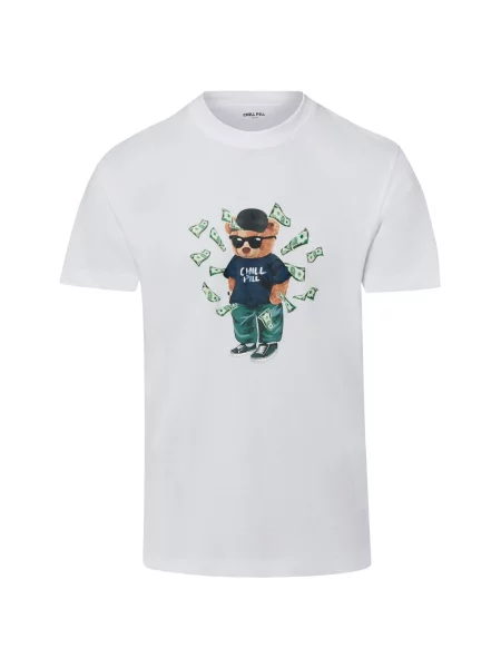 Chill Pill Koszulka Money Bear Mężczyźni Dżersej M biały