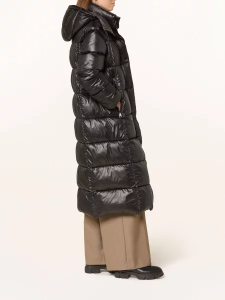 Fuchs Schmitt Płaszcz Pikowany Z Odpinanym Kapturem schwarz czarny