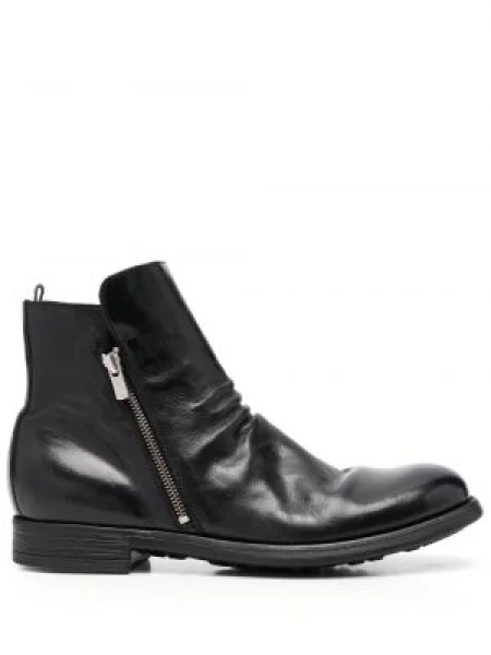 Cizme scurte Officine Creative din piele negru