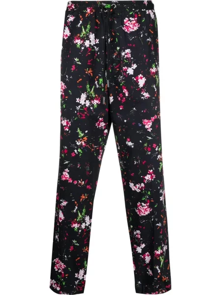 Pantaloni Diesel cu model floral cu imagine negru