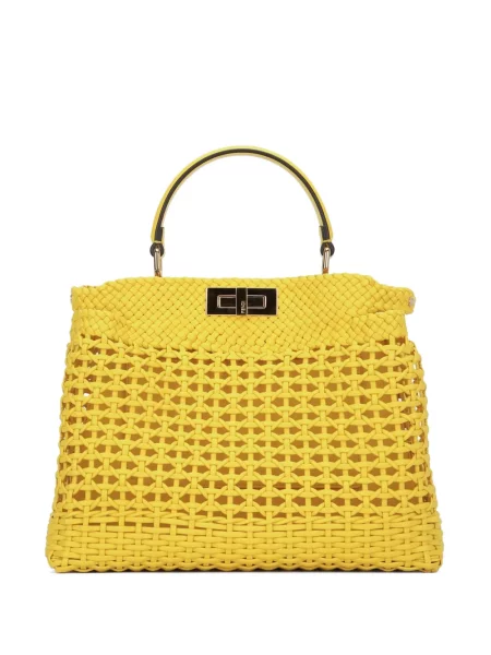 Geantă Fendi din piele galben