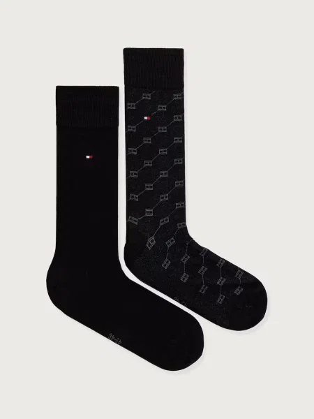 Tommy Hilfiger ponožky pánske s bavlnou čierna