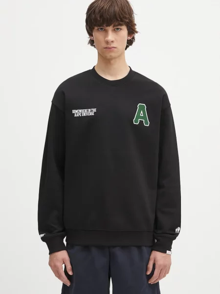 AAPE Μπλούζα Basic Crew Neck μαύρο