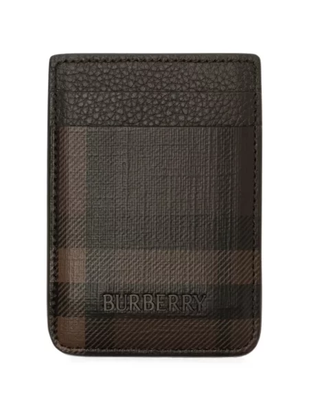 Portofel Burberry în carouri maro