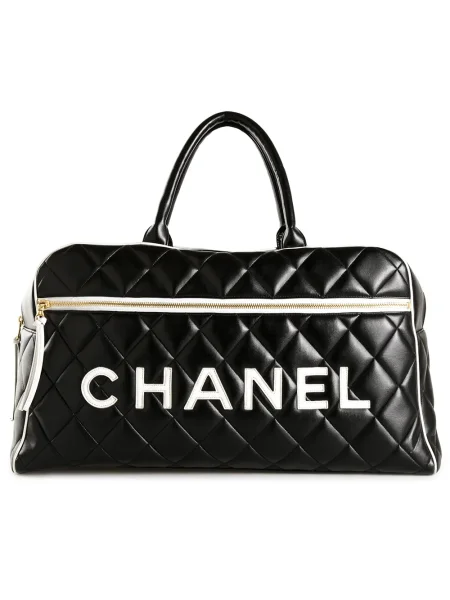 Prošívaná bucket kabelka Chanel Pre-owned černá
