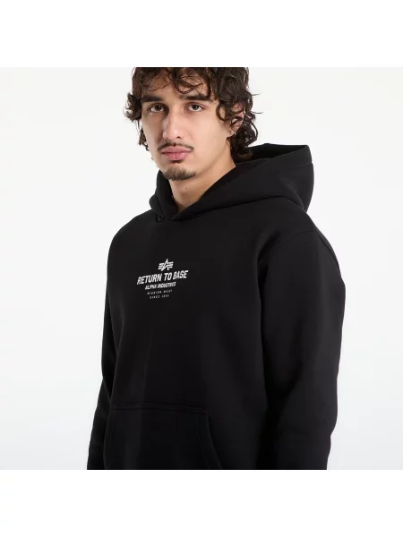 Φούτερ Alpha Industries Return To Base Hoodie Black L μαύρο