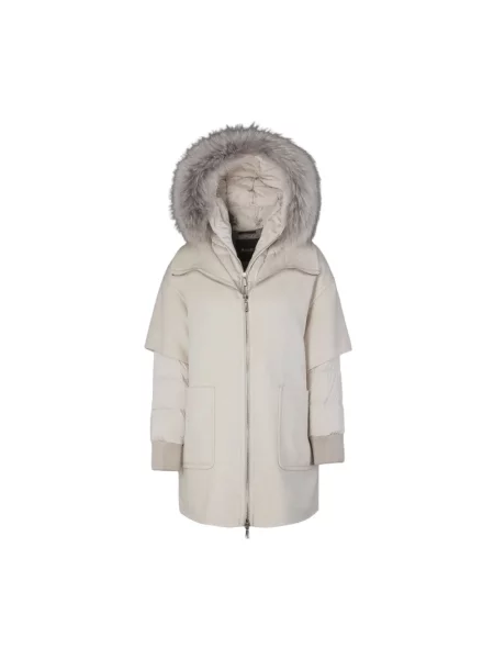 Płaszcz Moorer z kaszmiru beżowy