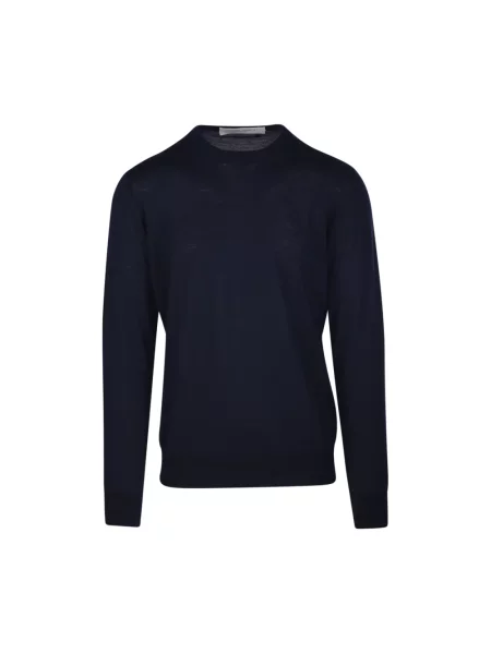 Sweter Golden Goose wełniany z logo niebieski