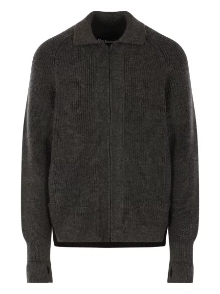 Cardigan Barbour tricotate verde