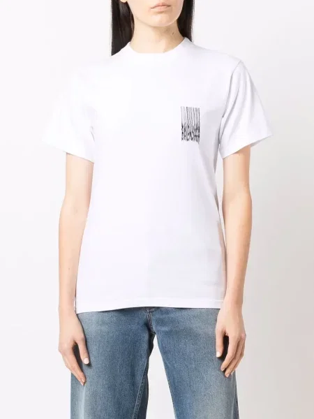 Tricou Balenciaga cu imagine alb