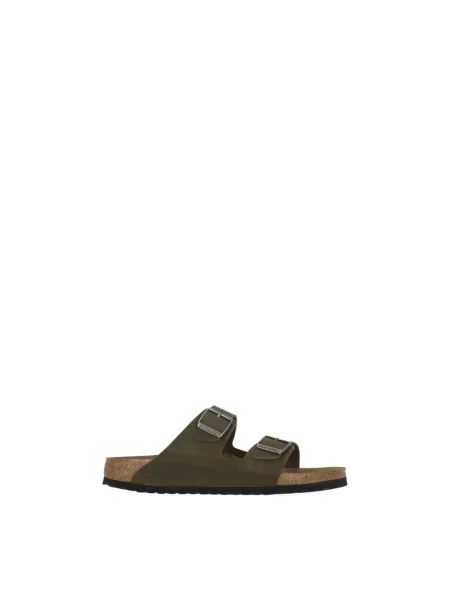 Klapki BIRKENSTOCK Arizona SFB LEOI Narrow faded khaki brązowe
