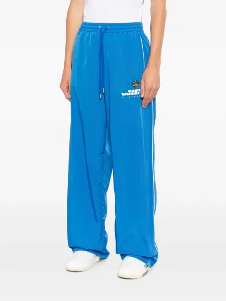 Pantaloni Off-white alergare cu autograf alb
