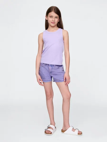Pantaloni scurți din denim copii Gap violet