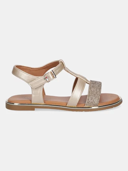 Sandali Tommy Hilfiger M Zlata bež