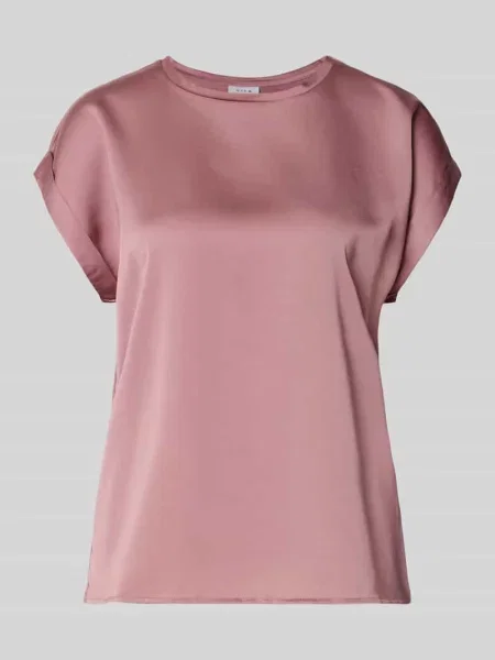 T-shirt z satyny z okrągłym dekoltem model ELLETTE' Vila